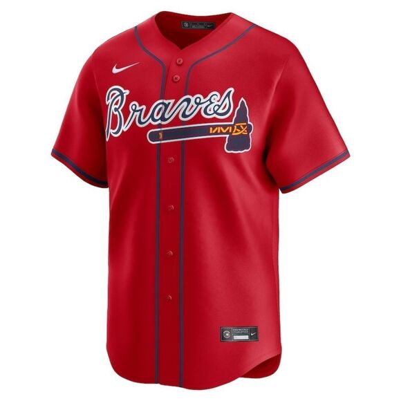 Nike Atlanta Braves Red Alternate Limited Custom Jersey Strider 99 size 48 NWT - Picture 1 of 6